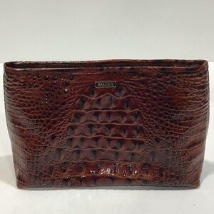 Women’s Brahmin Melbourne Pecan Croc-Embossed Cosmetic Bag